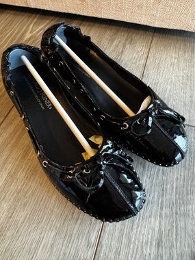 Vintage Donald J. Pliner Polly-26 Black Patent Leather Low Heel